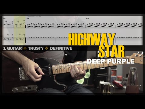 Highway Star | Guitar Cover Tab | Harmonizer Solo Lesson | Backing Track with Vocals 🎸 DEEP PURPLE