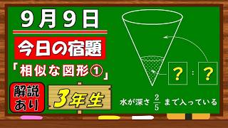 美しい別解求む！【数学】【解説あり】【毎日の習慣に】確実に力がつく良問｜【中学３年】相似な図形①