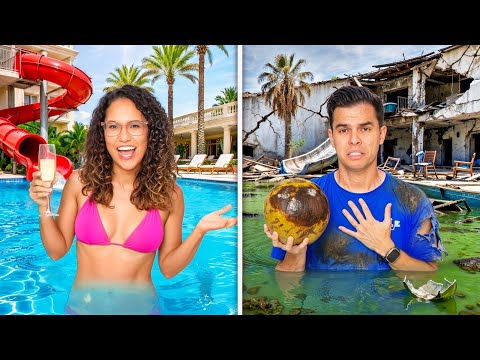 SURVIVE THE 1 REAL VACATION VS 100,000 REAIS VACATION!