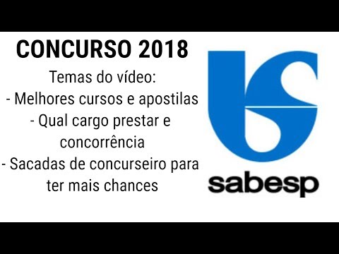 CONCURSO SABESP 2018 - ANÁLISE DE CONCURSEIRO!!!SACADAS