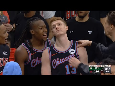 Kevin Huerter GAME WINNER vs Celtics on Derrick Rose jersey retirement night