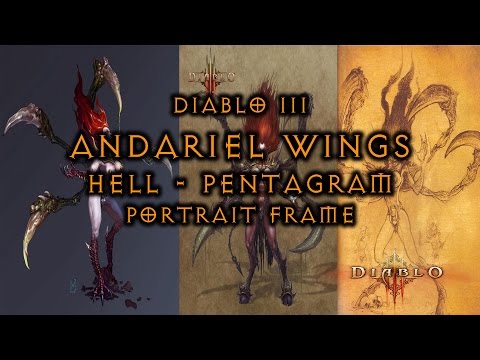 Diablo 3 New Andariel Wings and Pentagram Portrait Frame in Season 8