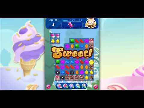 Candy Crush Saga Level 669 (Six Hundred and Sixty Nine) NO BOOSTERS