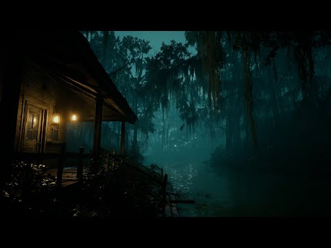 Super Relaxing Summer Night | Night Swamp Ambience | Frogs, Crickets, Owls, Nature Sounds, Swamp
