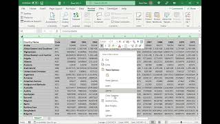 How to lock column width in Excel