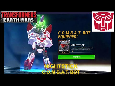 [*/\*] Transformers: Earth Wars - Unlock Autobot C.O.M.B.A.T Bot NIGHTSTICK (2 STAR) and Gameplay