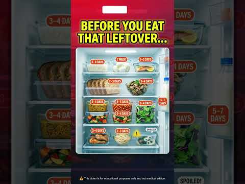 Before You Eat That Leftover… Watch This! 🍱 Fridge Storage Guide #healthyfood #healthtips