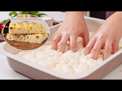 Big Bubble Focaccia Bread - No-Knead, Soft Recipe