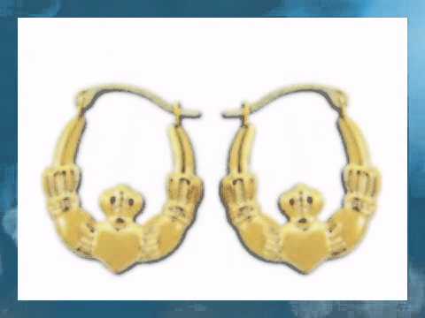 Claddagh Hoop Earring - Factorydirectjewelry.com