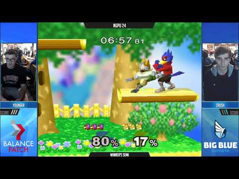 NGPU 24 SSBM - Younger (Falco) vs. Crush (Fox) - Melee WSF