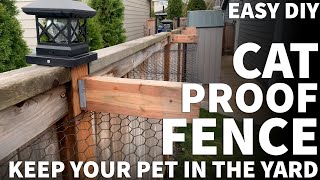 Cat Proof Fence - How to Stop and Prevent Cat From Jumping Over Fence Easy DIY No Roller or PVC Pipe