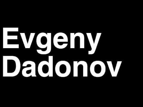 How to Pronounce Evgeny Dadonov Carolina Hurricanes NHL Hockey Player Runforthecube