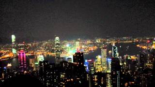 preview picture of video 'hong kong victoria peak - Sky Terrace 428 at night'