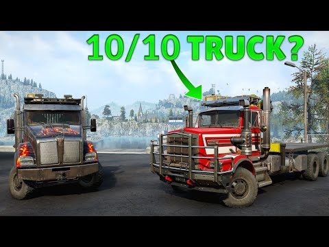 Thumbnail for Kenworth Dual Pack DLC Review - Kenworth T880 and Kenworth C500 | SnowRunner by Kenworth