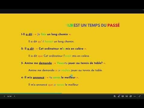 اللغة الفرنسية discour direct et indirect باك حر و متمدرس