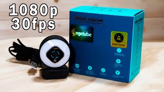 Angetube Streaming Webcam with Ring Light 1080P