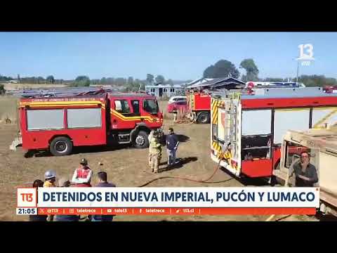 3 detenidos en La Araucanía por incendios forestales