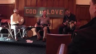 Bach on the box. :-) Tim Edey & Kevin Conneff. Music under the Mountain Festival, Hollywood. 