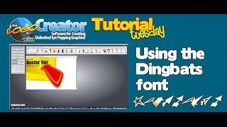 Using Dingbat fonts with The Logo Creator software