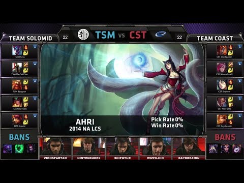 TSM vs Coast | 2014 NA LCS Spring split S4 W6D1 G2 | TSM vs CST Week 6 Day 1 full game HD