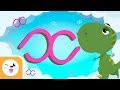 Letra X Con Caligrafía Enlazada El Abecedario Para Niños