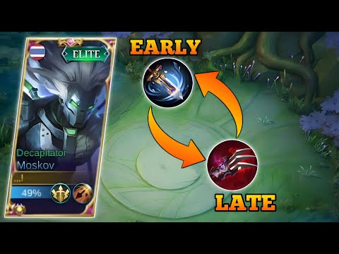 THE BEST BUILD EARLY DAN LATE GAME MOSKOV 2023‼️BUILD MOSKOV TERSAKIT 2023