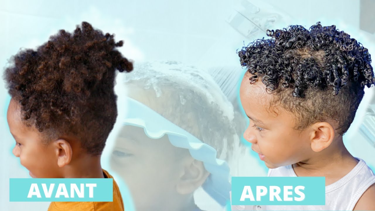 Routine capillaire cheveux bouclés simple et rapide pour petit garçon
