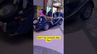 Vintage car on Royal Caribbean Freedom Don’t be parents like this!