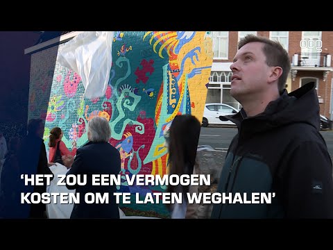 ‘Omstreden’ kunstwerk hoek Hereweg – Vechtstraat onder grote belangstelling onthuld