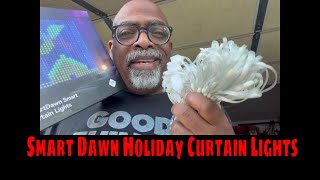 EASIEST DIY Holiday Lights EVER! ✨ 400 LED Smart Curtain Lights Review & Custom GIF Setup