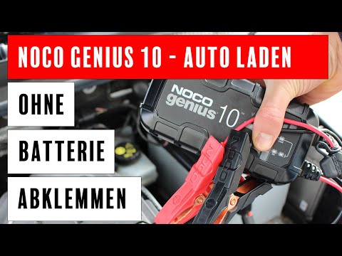 Charging a car battery with a charger without removal - NOCO GENIUS 10 - 8 easy steps