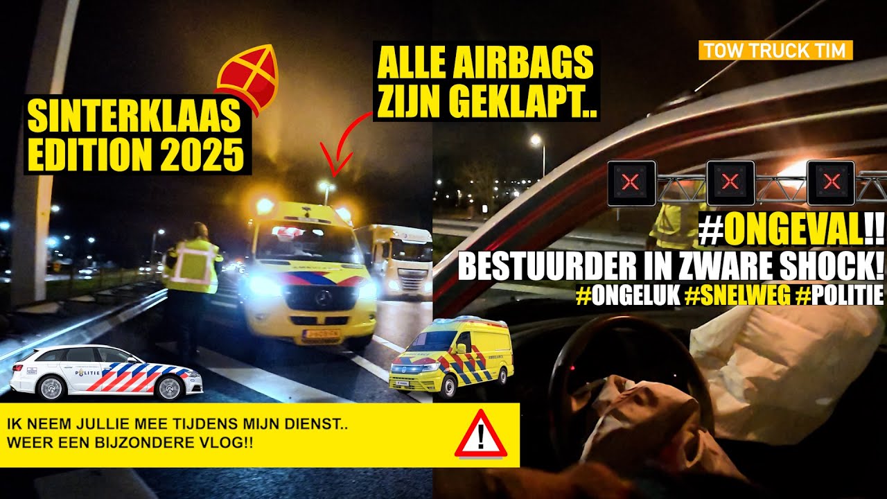 🚨Bestuurder voor controle in #ambulance en Koos gaat langs #Sinterklaas🚨