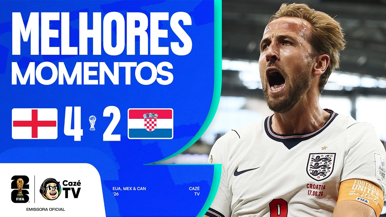 MELHORES MOMENTOS: INGLATERRA 4 X 2 CROÁCIA | COPA DO MUNDO FIFA™ 2026 | 1ª RODADA | FASE DE GRUPOS
