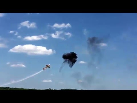 Plane Flys Through Smoke Ring Slow Motion