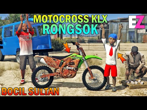 Elementary School Boy Buys a Scrap KLX Motocross Bike!! - GTA 5 SULTAN BOCIL