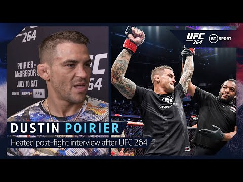 "What are you doing bro? That's disgusting!" Dustin Poirier heated interview after UFC 264
