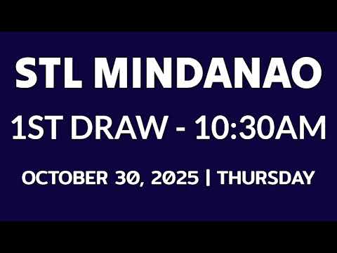 Resultados del sorteo STL Mindanao de hoy a las 10:30 a. m. del jueves 30 de octubre de 2025 (pri...