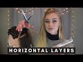 How To Cut Horizontal Layers Milady Chapter 16 Haircutting 408 Beauty Academy