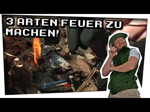 Survival Vs Chemie - 3 Arten Feuer zu machen (mit Survival-Deutschland) - Heimexperimente #24