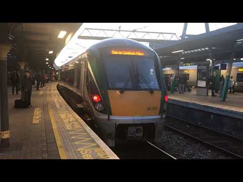 Irish Rail ICR 22000 Class DMUs at Park West and Connolly (17/11/17)