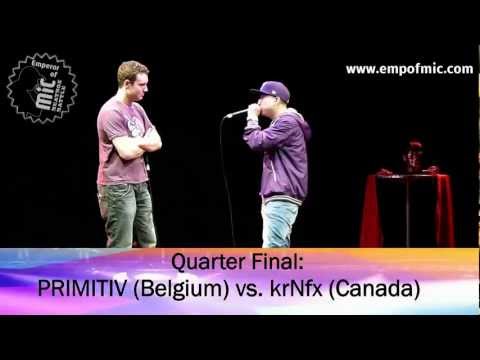 Beatboxing Primitiv vs. krNfx Emperor of MiC 2011 Quarter Fin