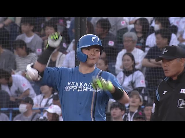【1回表】鋭いひと振り!! ファイターズ・清宮幸太郎 変化球を捉えてライトへの先制タイムリーヒット!! 2025年5月16日 千葉ロッテマリーンズ 対 北海道日本ハムファイターズ