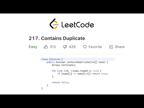 LeetCode Contains Duplicate Solution Explained - Java