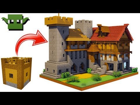 andyisyoda - Minecraft Medieval Fortified House Tutorial (EASY 5X5 BUILDING SYSTEM)