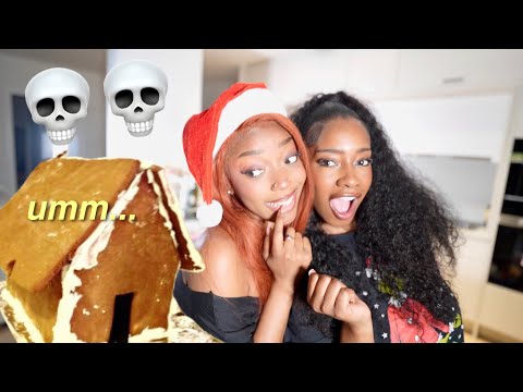 WE  *tried*  TO BUILD A GINGERBREAD HOUSE...