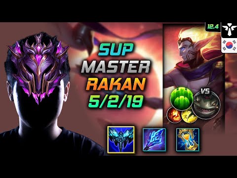 Master Rakan Support vs Tahm Kench - 천상계 서폿 라칸 만년서리 수호자 - LOL KR 12.4