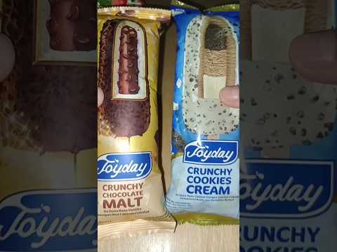 ice cream joyday crunchy cookies cream & chocolate malt | #shorts #icecream #youtubeshorts