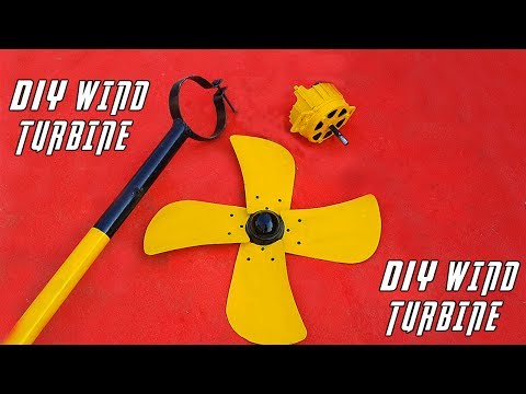 Homemade free energy generator took place as wind turbine.DIY wind turbine generator.