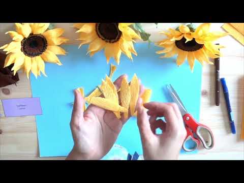 How to make a Crepe Paper Sunflower