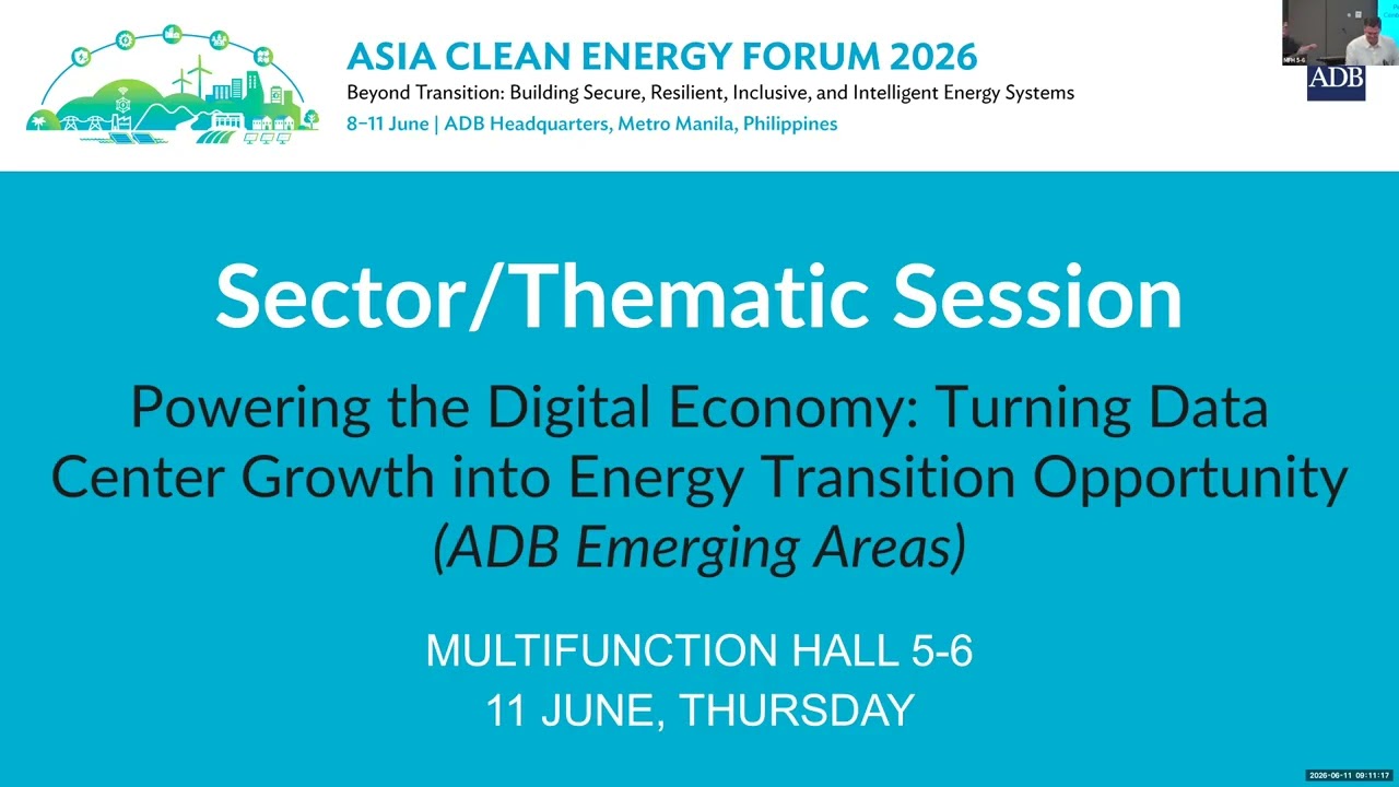 Sector/Thematic Session: Turning Data Center Growth into Energy Transition Opportunity